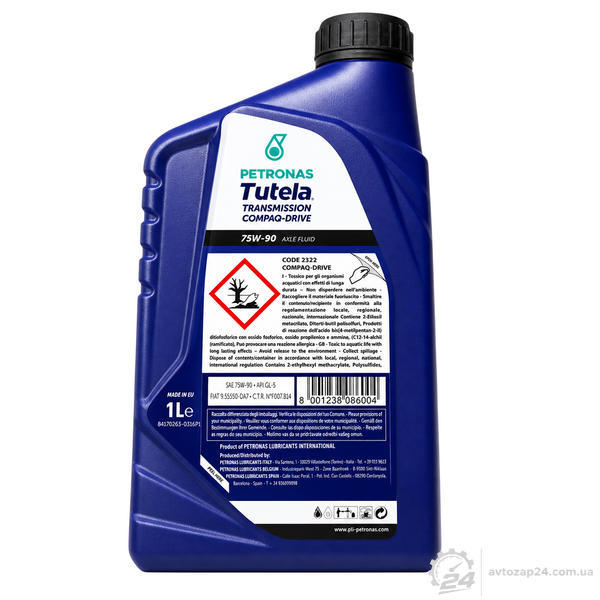 Трансмісійна олія Tutela COMPAQ DRIVE 75W-90 - 1 л 101119 фото